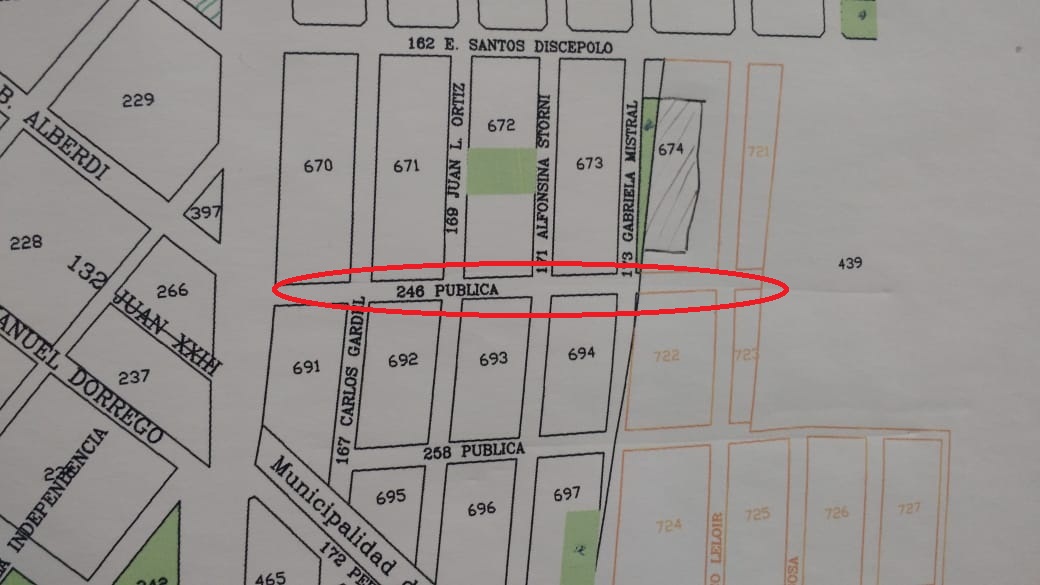 Plano calles Crespo