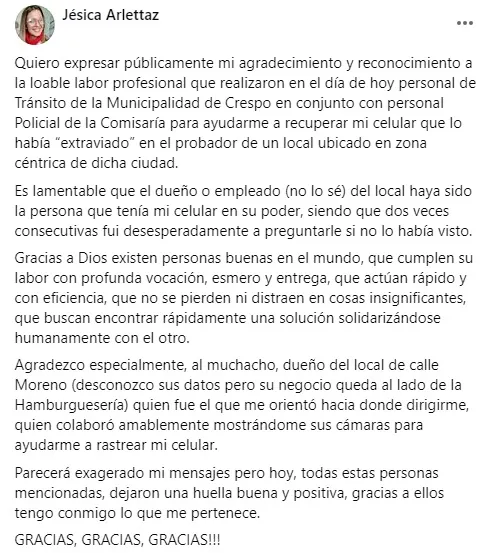 agradecimiento