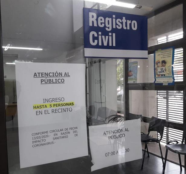 Registro Civil - Coronavirus