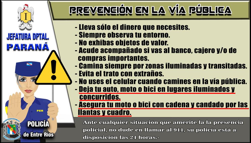 Prevención en la vía pública PER