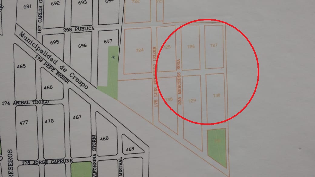 plano Crespo calles
