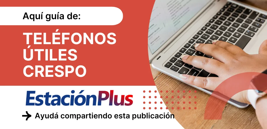 Aquí los teléfonos útiles en Crespo